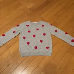 ハート刺繍グレーセーター