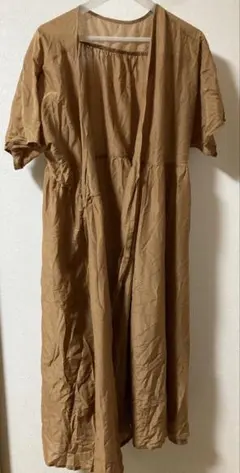 URBAN RESEARCH 茶色　カシュクール　ロングワンピース フリーサイズ