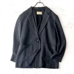 美品＊カレンソロジー ウールタンブラージャケット チャコール 定価3.9万 薄手