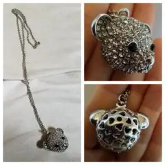 キラキラクマのネックレス