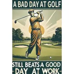 新品 ゴルフ 名言 看板 ブリキ看板 レトロ ゴルフ好き インテリア