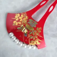 パール　鼈甲風　かんざし　簪　金蒔絵　726　留袖　結婚式　櫛　和装　浴衣　着物