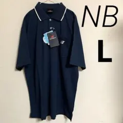 【タグ付き未使用品】new balance NB ポロシャツ　サイズL ネイビーのサムネイル