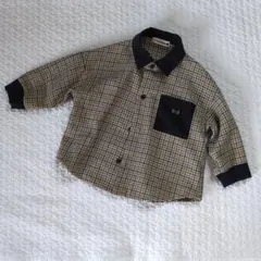 branshes おそろい チェック柄長袖シャツ 90
