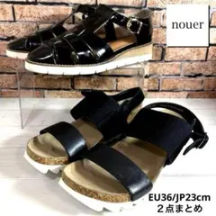 お買い得⭐️ヌエール■サンダル【23cm】✨２点セット(まとめ) 人気モデルのサムネイル