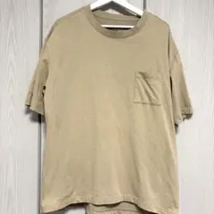 GU XL ベージュTシャツ　トップス　ベージュトップス　オーバーサイズ