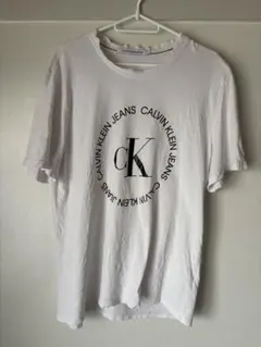 古着 ホワイト半袖Tシャツ Calvin Klein Jeans ロゴ Tシャツ