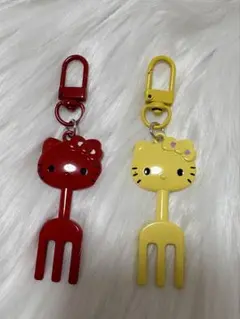キャラクター フォーク型キーホルダー 2個セット