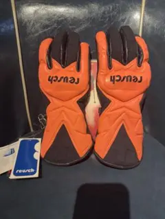 【新品タグ付】reusch スキーグローブ オレンジ/ブラック 7 1/2