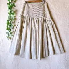a1253リツコ シラハマ変形プリーツ アシンメトリーフレアスカートエレガント