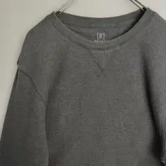 ジョージ 長袖シャツ ロンT サーマルシャツ グレー 無地 メンズXL