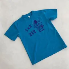 Glimmer 半袖Tシャツ ブルー キャラクター プリント 丸首 ポリエステル