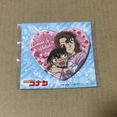 名探偵コナン 江戸川コナン 工藤有希子 ハート缶バッジ コナンプラザ