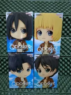 【進撃の巨人】 Qposket 調査兵団 4人セット（Ａカラー）