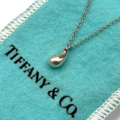 美品 TIFFANY ティファニー ネックレス ティアドロップ シルバー925