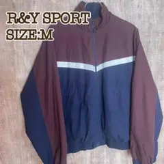 古着 R&Y SPORT ナイロンジャケット M　ブラウン×ネイビー