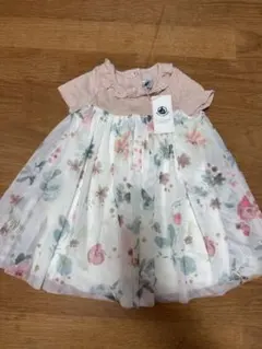 値下げ！新品タグ付きプチバトー花柄ワンピース 18m 81cm