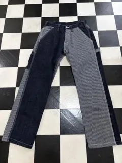 児島ジーンズ　モンキーコンボペインターパンツ　デニムXヒッコリーのサムネイル