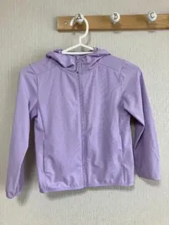 ユニクロ　エアリズム　UVカット メッシュパーカ120 パープル パーカー