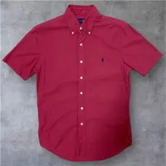 Ralph Lauren半袖シャツ SLIM FIT レッド SP メンズ 美品