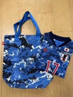 【日本代表 久保17番 】150センチ　迷彩柄 サッカーシャツとトートバッグ