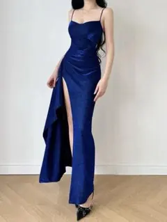 セクシーなロングタイトドレス❤️ハイウエスト&スリットで脚長効果