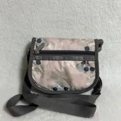 レスポートサック★ショルダーバッグ★ナイロン★ピンク×グレー系★美品