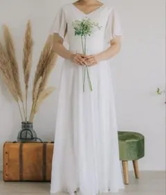 ウエディングドレス　Aライン　前撮り