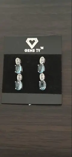 K10WG 天然石ブルートパーズピアス