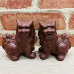 K3524シーサーお香立て 2体セット