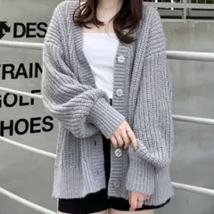 INGNI 畦モヘアタッチニットカーディガン M