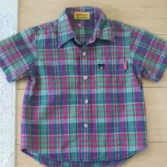値下げ！【美品】 ミキハウス チェック半袖シャツ   100サイズ