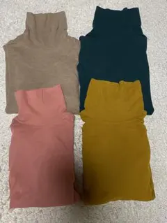 【4枚セット】ユニクロ　ヒートテックフリースタートルネック　長袖