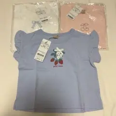 新品◎petit main 90 Tシャツ 3枚　夏服　保育園着　まとめ売り