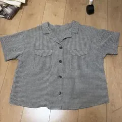 チェック柄半袖シャツ