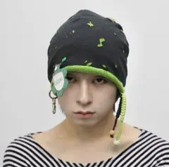isecai ビーニー Whimgy Beanie BLACK×Green