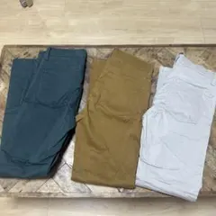 チノパン 3色セット ダークグリーン・キャメル・ライトグレー