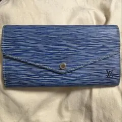 ルイヴィトン 長財布 エピ デニム ポルトフォイユ　ブルー