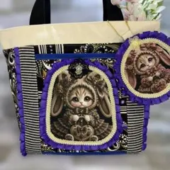 アリス&赤頭巾ねこちゃん♥️バッグ&ポーチ付き♡トランプ赤・黒・白