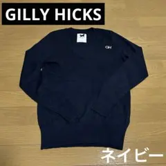 【美品】GILLY HICKS ギリーヒックス Vニット セーター　ネイビー