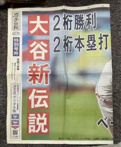 大谷翔平　レア　号外新聞　クリアファイル&本&グッズ
