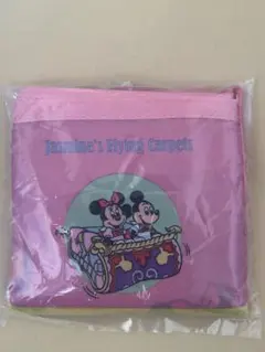 ディズニー　カプセルトイ　エコバッグ　ピンク　フライングカーペット