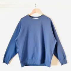 【今だけセール・美品】グローバルワーク モッチリッチ 青 スウェット L メンズ