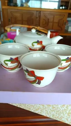 桂由実デザイン急須と茶碗3個セット