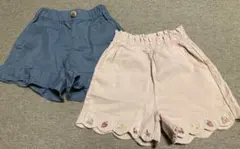 ショートパンツ　2点セット ピンク、ネイビー