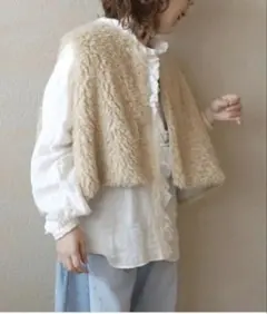 journal standard luxeカーリーショートベスト リバーシブル