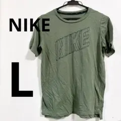 ナイキ Dri-FIT Lサイズ Tシャツ 3Dロゴ カーキ リサイクル素材