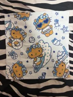 HELLO KITTY オーガニックコットンフック付きハンドタオル ネームタグ
