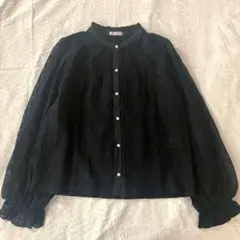 未使用axes femme POETIQUE総レースブラウス黒クラシカル