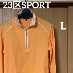 23区スポーツ　ゴルフ　ポロシャツ　レディース　L 長袖　オレンジ